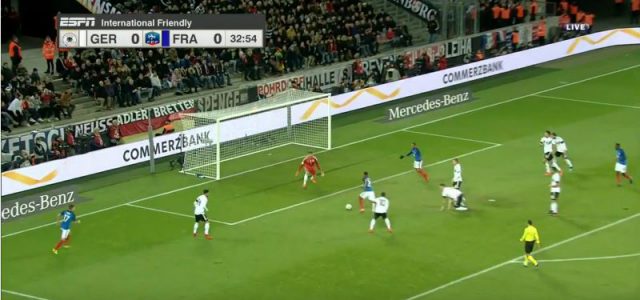 Ausgespielt: Frankreichs Führungstreffer gegen Deutschland (0:1)