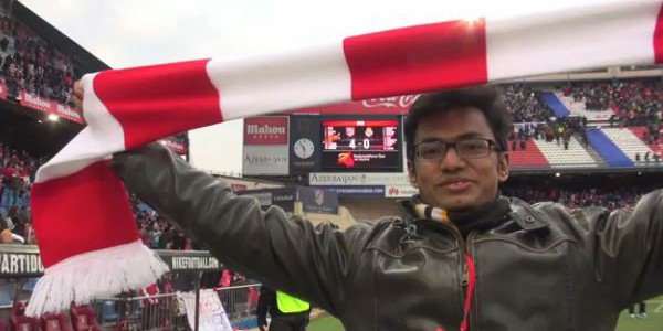 Atletico-Fan aus Indien gewinnt Facebook-Gewinnspiel und sieht den 4:0-Sieg gegen Real live im Stadion