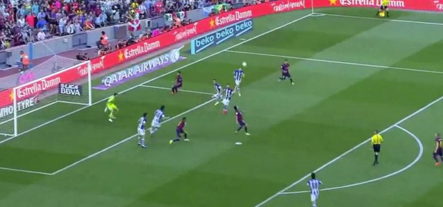 Pedros Fallrückzieher gegen Real Sociedad (2:0)