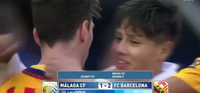 Messi schenkt einem jungen Fan sein Trikot