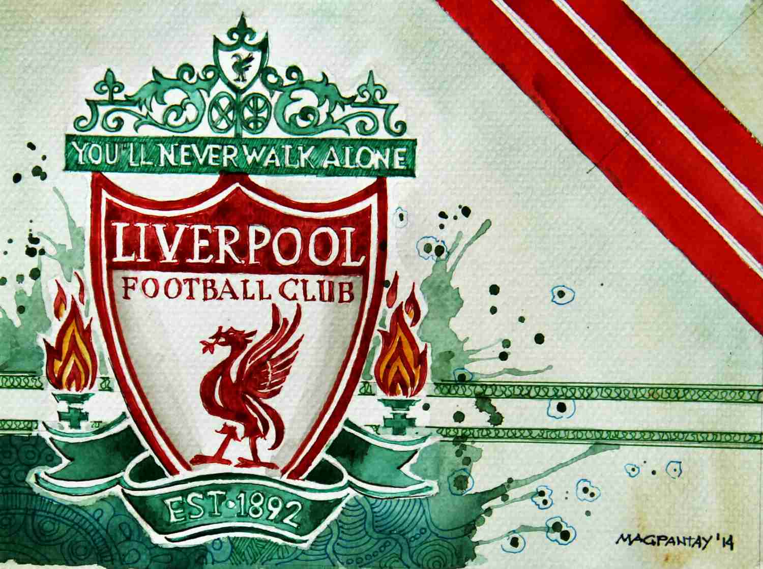 _FC Liverpool - Wappen mit Farben