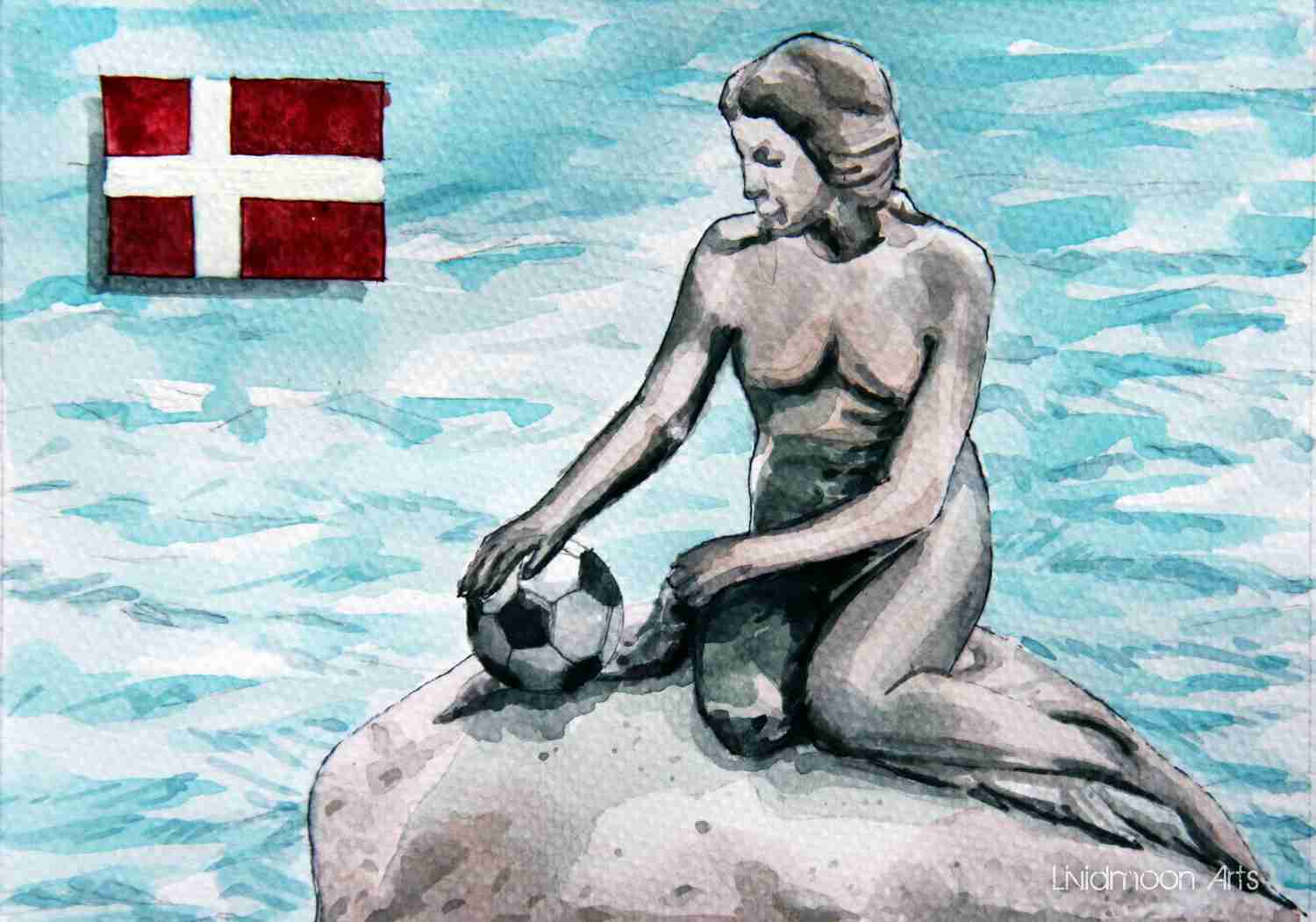 _Fußball in Dänemark Meerjungfrau Kopenhagen