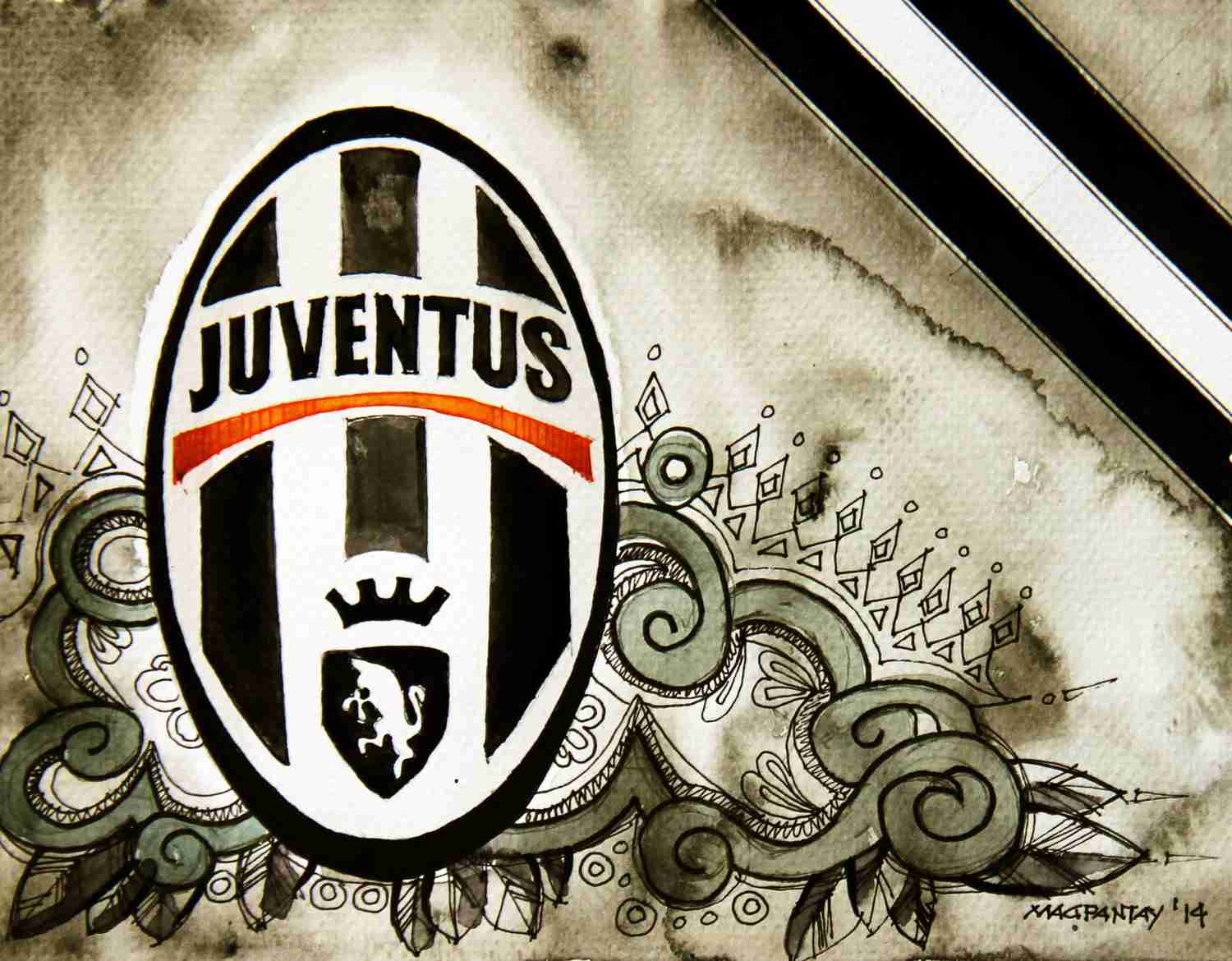 _Juventus Turin - Wappen mit Farben