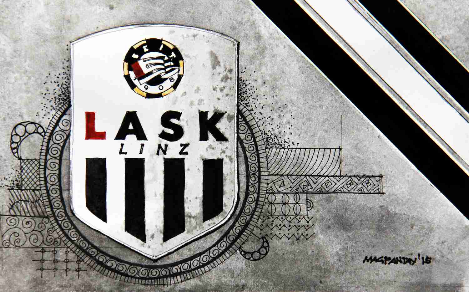 _LASK Linz Wappen Stripes