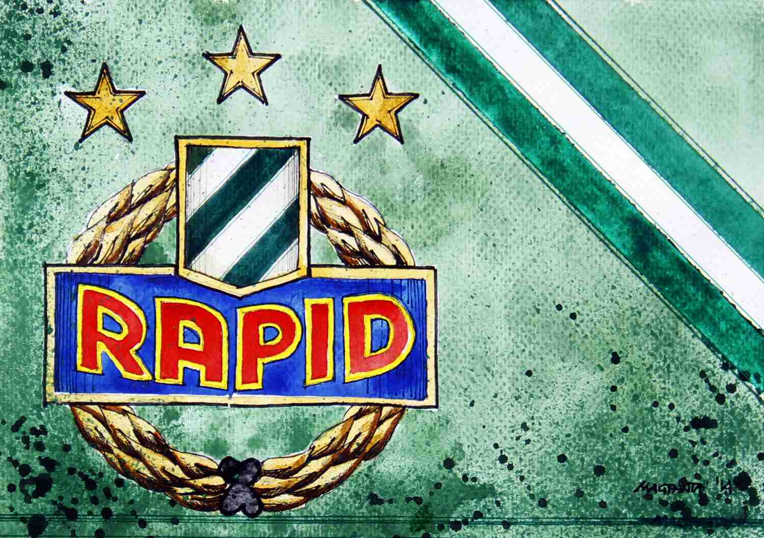_SK Rapid Wien - Wappen mit Farben
