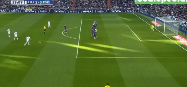 Tolles Freistoßtor von Gareth Bale (Real Madrid) gegen Espanyol Barcelona