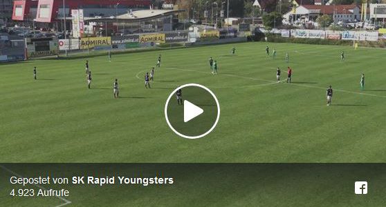 Rapid U15-Spieler erzielt genialen Treffer von der Mittelauflage weg