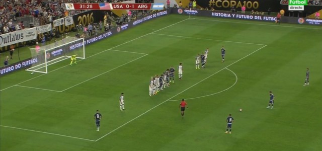 Lionel Messis geniales Freistoßtor im Copa-América-Halbfinale gegen die USA